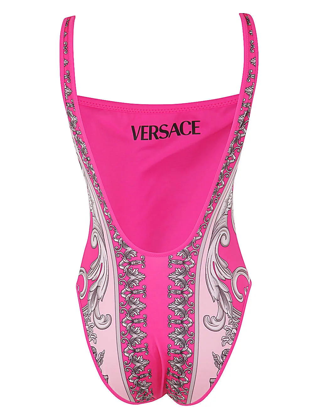 Versace Baroque Pattern Low-Back Swimsuit
