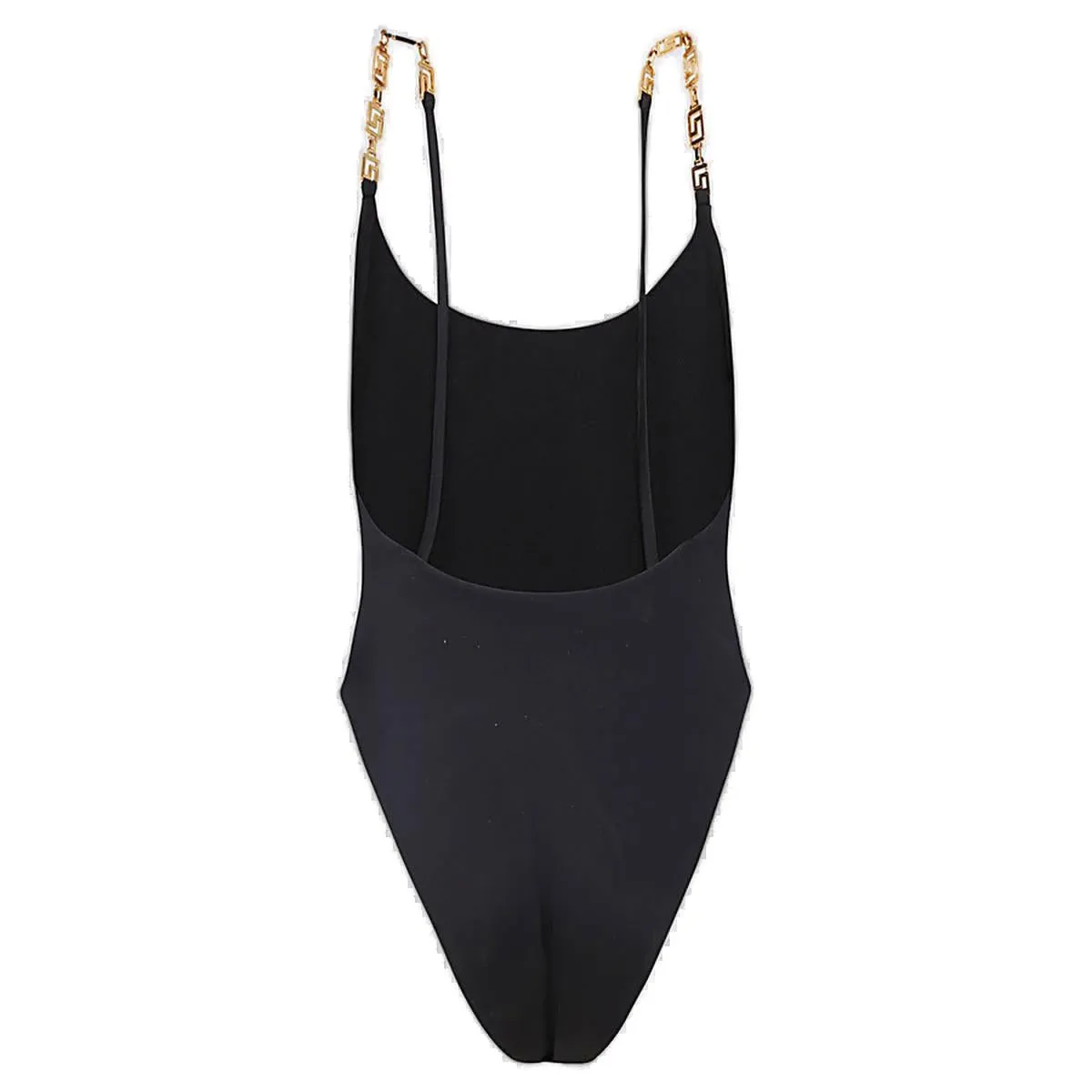 Versace Chain-Detailed Low-Back Swimsuit