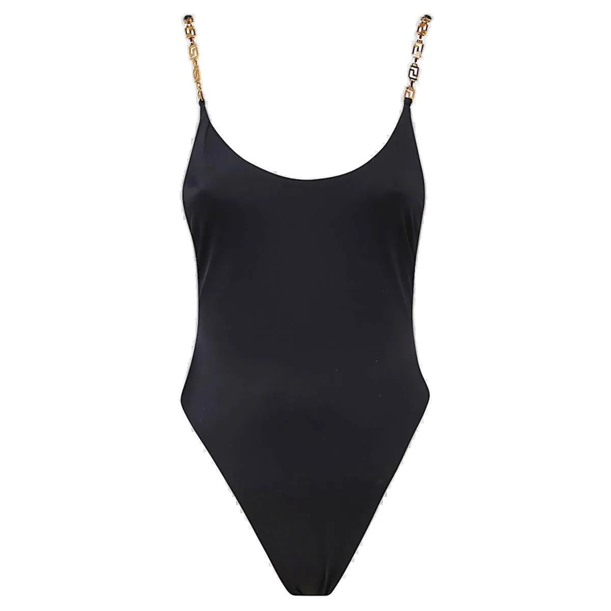 Versace Chain-Detailed Low-Back Swimsuit