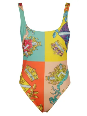 Versace Graphic Printed Low-Back Swimsuit