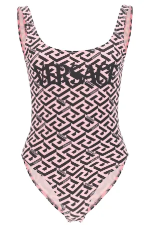 Versace Pattern Logo Printed One-Piece Swimsuit