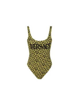 Versace Pattern Logo Printed One-Piece Swimsuit