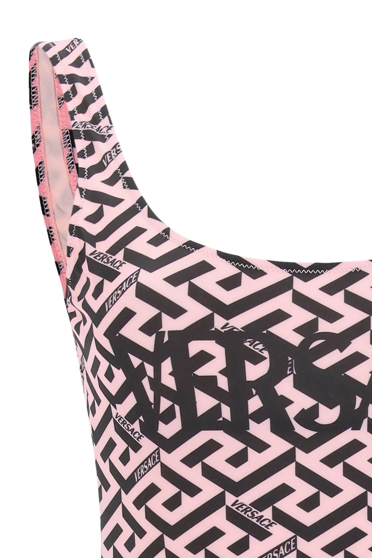 Versace Pattern Logo Printed One-Piece Swimsuit