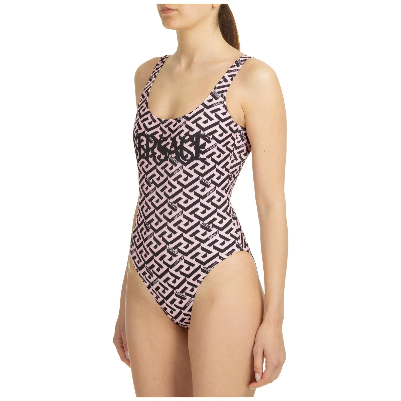 Versace Pattern Logo Printed One-Piece Swimsuit