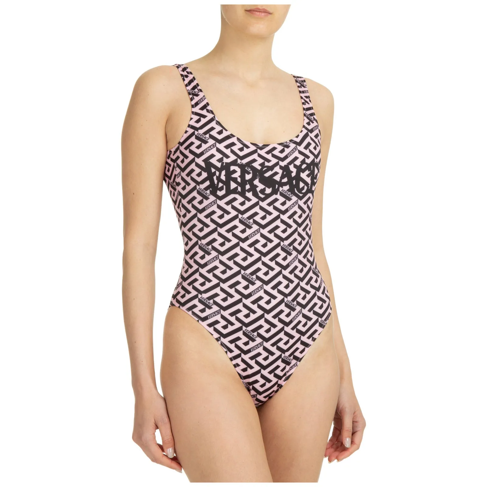 Versace Pattern Logo Printed One-Piece Swimsuit