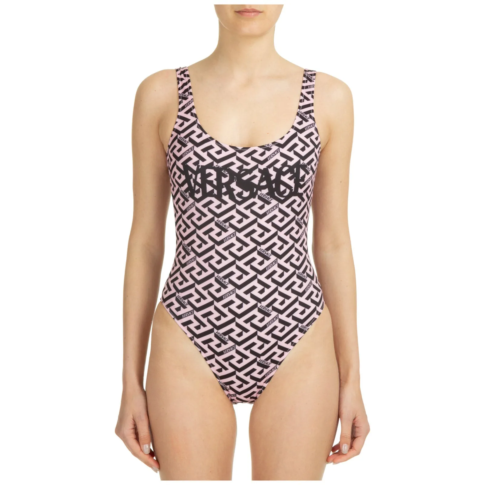 Versace Pattern Logo Printed One-Piece Swimsuit