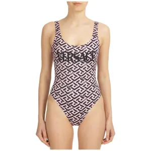 Versace Pattern Logo Printed One-Piece Swimsuit