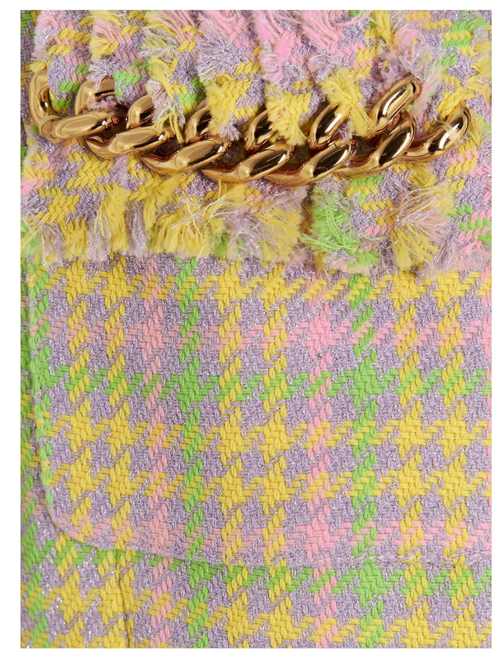 Versace Ruffled Chain Link Tweed Jacket