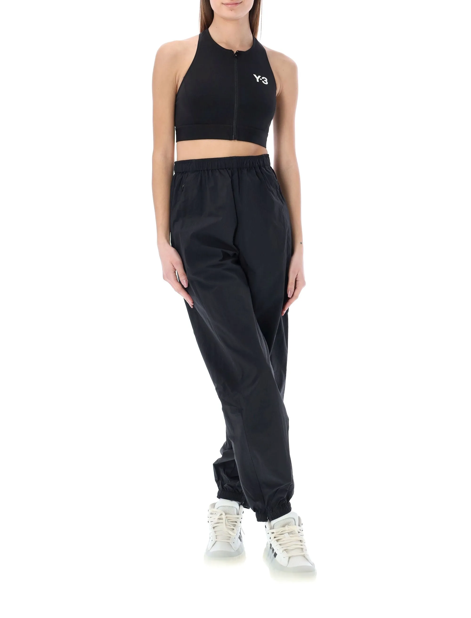 Y-3 Logo Printed Zip-Up Swimsuit