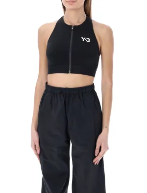 Y-3 Logo Printed Zip-Up Swimsuit