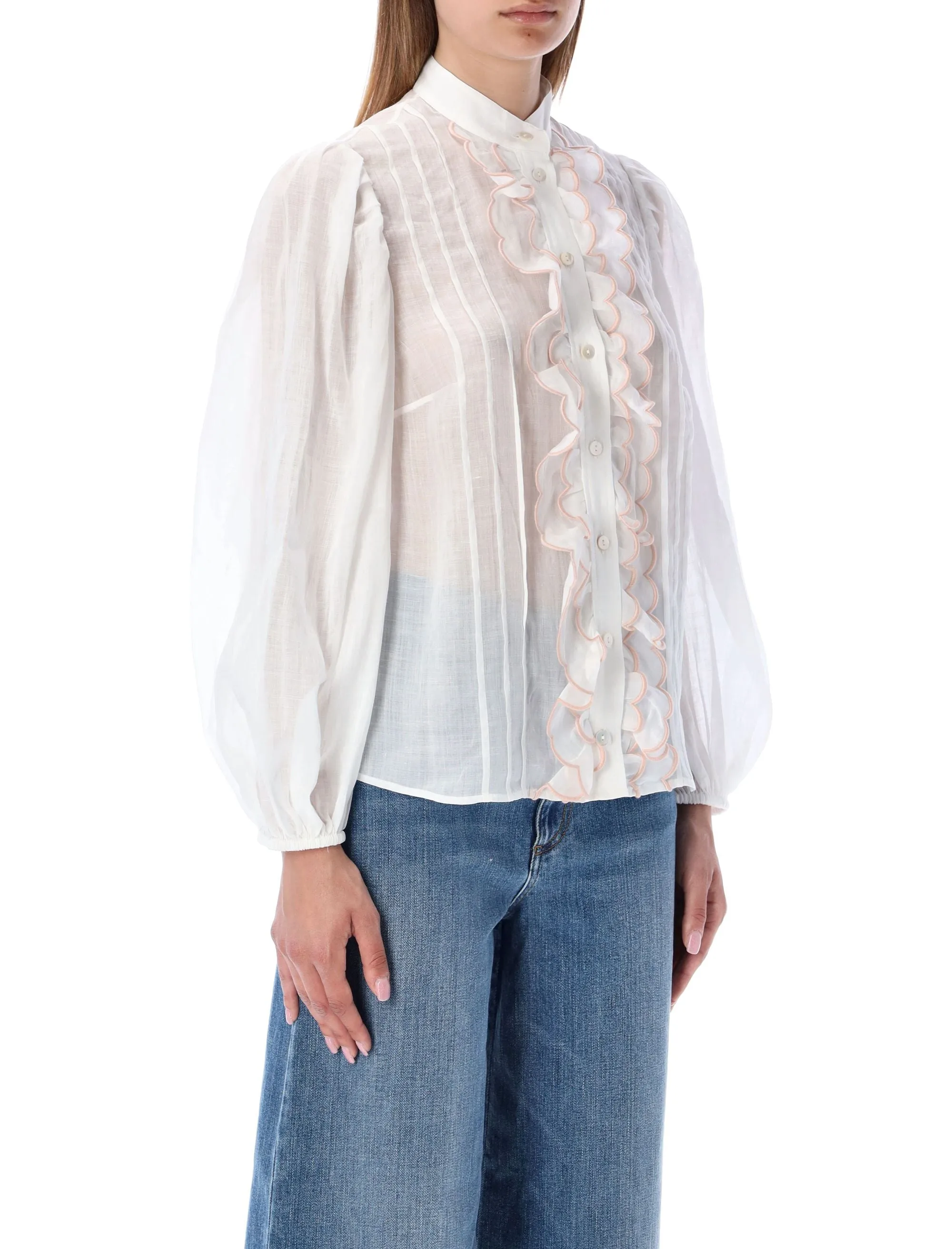 Zimmermann Jude Scallop Frill Shirt