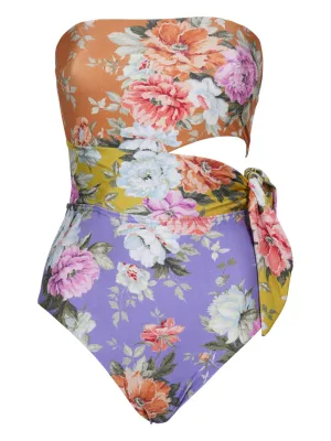 Zimmermann Pattie Cut-Out Frill One-Piece Swimsuit