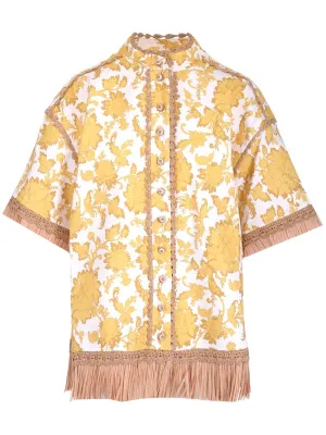 Zimmermann Postcard Fringed Shirt