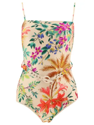 Zimmermann Tropicana Chain Belt Swimsuit