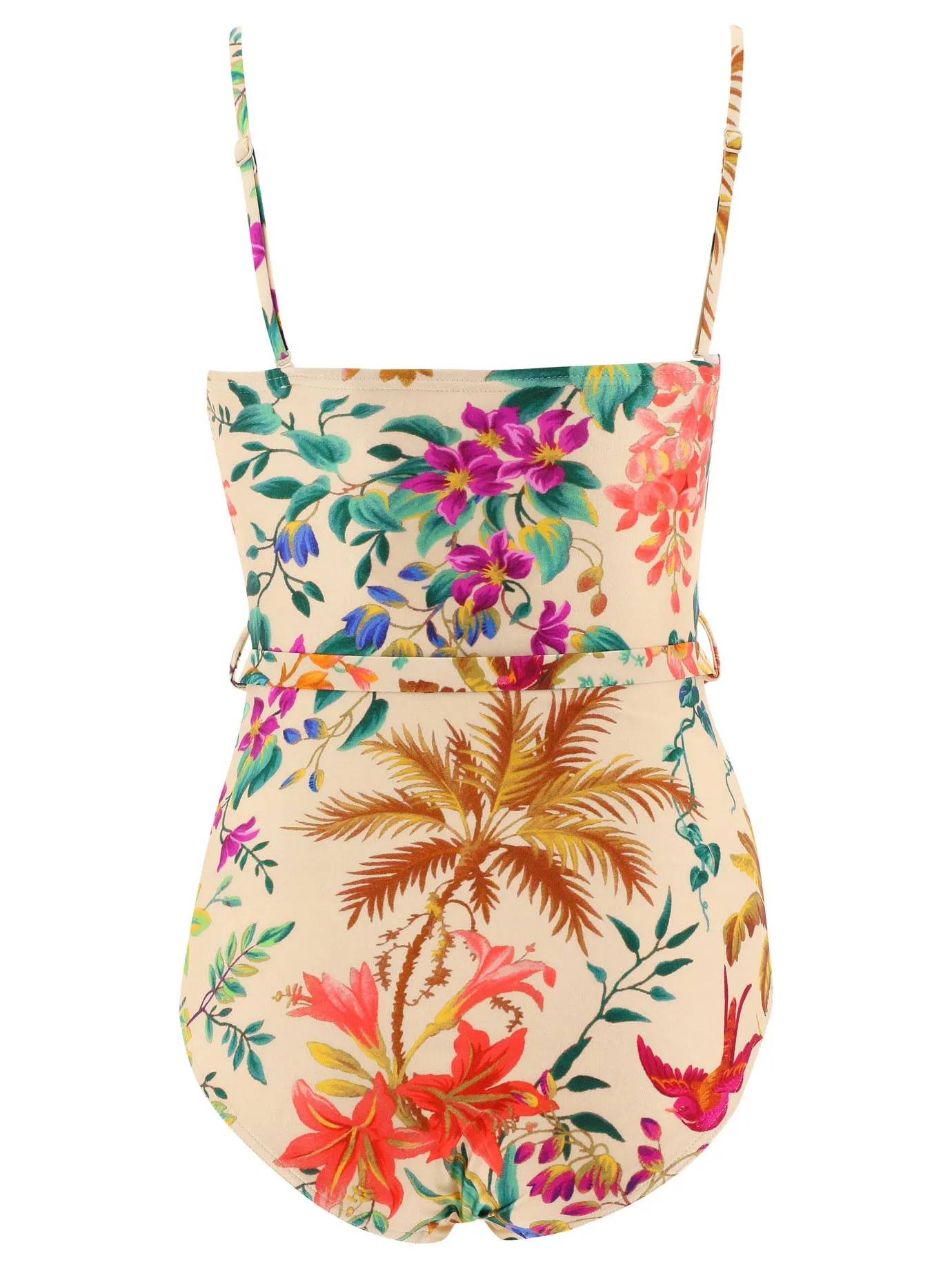 Zimmermann Tropicana Chain Belt Swimsuit